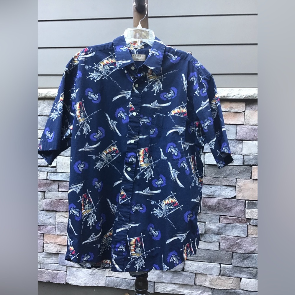 Let’s go Fishin’ Natural lssue sport shirt size L